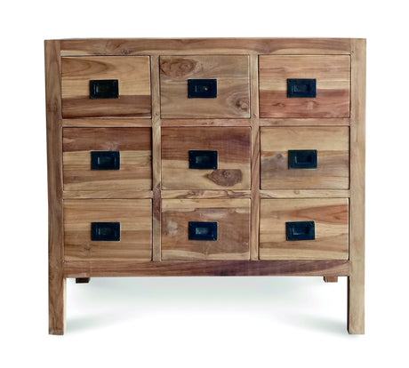 RECLAIMED TEAK CABINET 9 DRAWERS