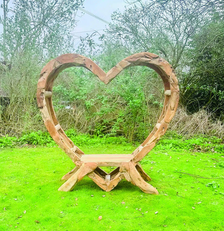 Teak Driftwood Love Bench 180cm