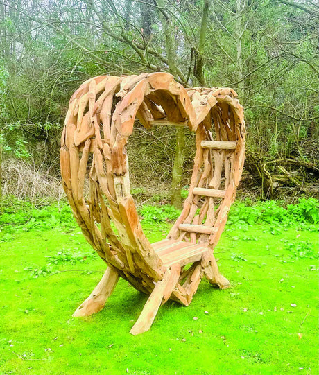 Teak Driftwood Love Bench 180cm