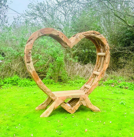 Teak Driftwood Love Bench 180cm