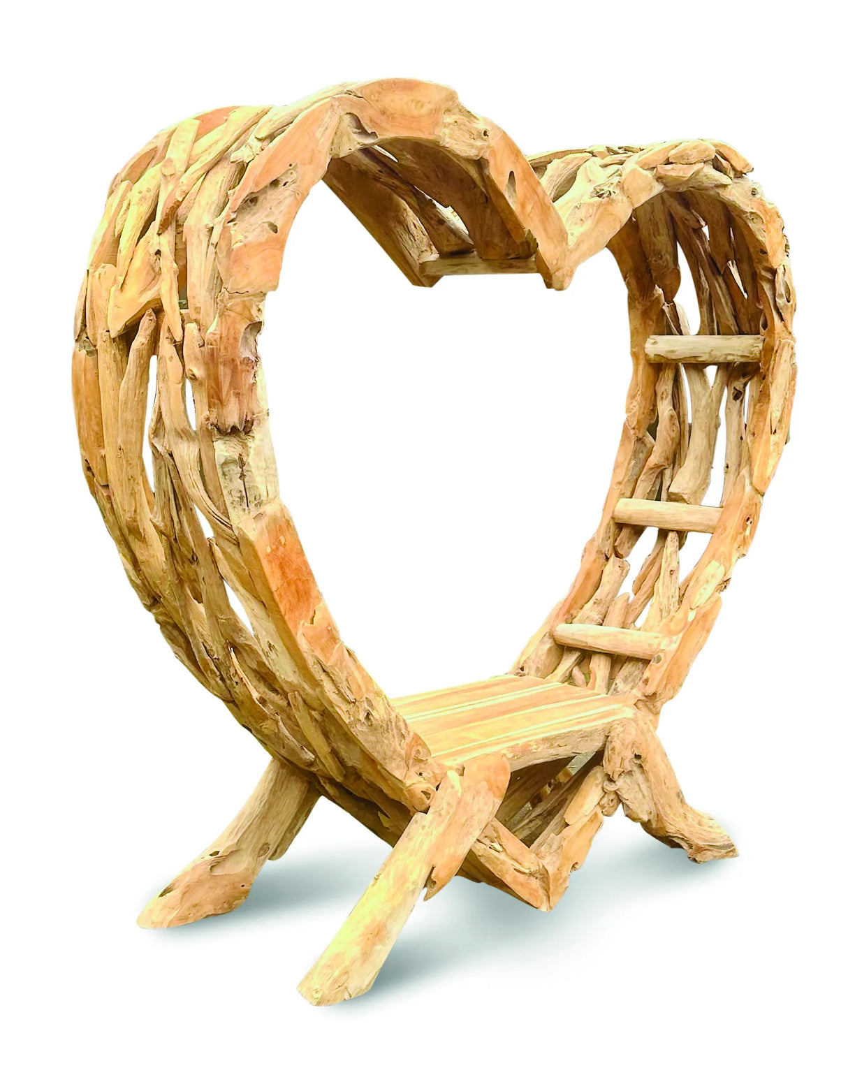 Teak Driftwood Love Bench 180cm