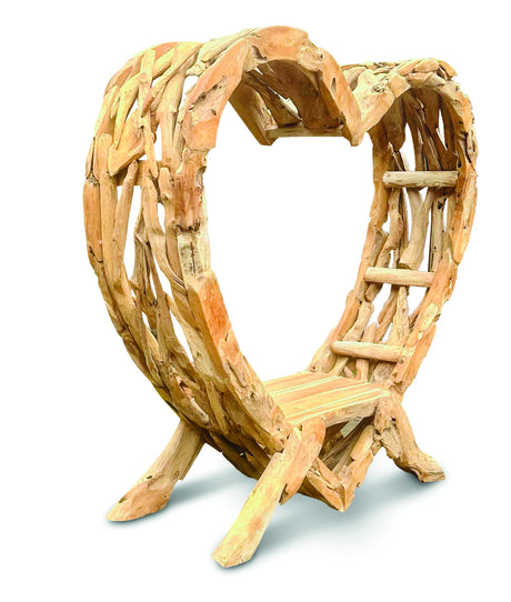 Teak Driftwood Love Bench 180cm