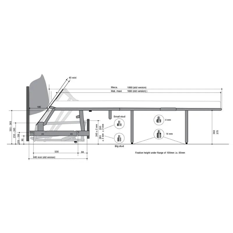 3 Fold Bed Mechanisms (All Sizes)