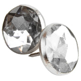 22mm Clear Acrylic Diamond Nail Back Buttons