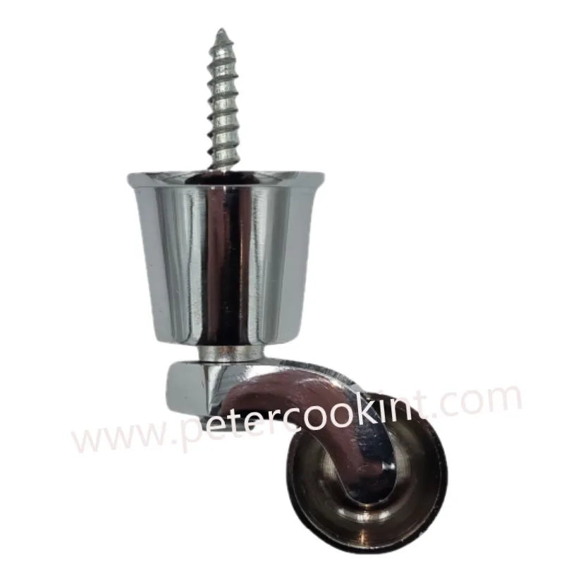 32mm (1 1/4") Chrome Round Socket Castor