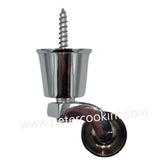 32mm (1 1/4") Chrome Round Socket Castor