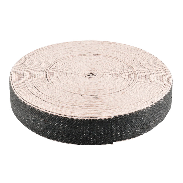 Black & White Jute Webbing - 50mm Wide