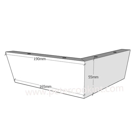 Chrome Finish H55mm_L190mm