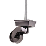 50mm Black Chrome Square Shallow Castor