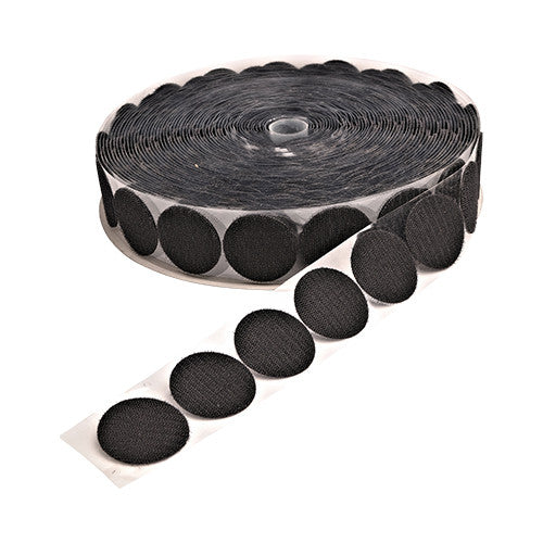 22mm Black Hook Self Adhesive Dot