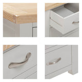 Triple Wardrobe With 3 Drawers (WPT033 - MOON GREY)