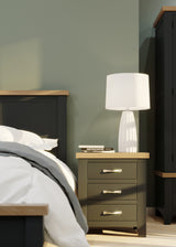 3 Drawer Bedside (WPT001 - MOON GREY)