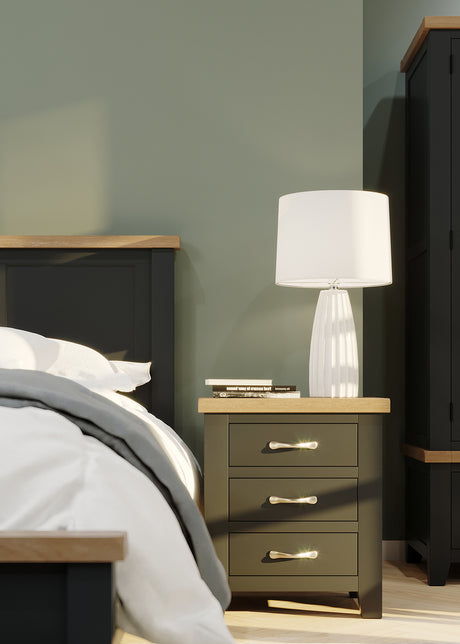 3 Drawer Bedside (WPT001 - MOON GREY)