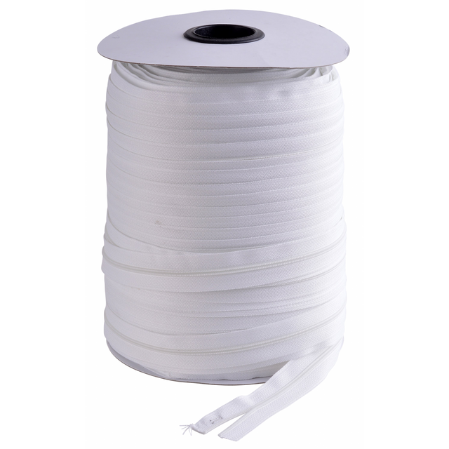 White Continuous Zip (All Sizes & Colours)