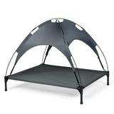 Elevated Pet Cot with Detachable Canopy Shade &amp; Sturdy Steel Frame-XL
