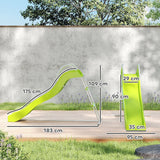 AIYAPLAY Freestanding Kids Slide with Climbing Ladder, Outdoor Playground Equipment for Ages 3-8 Years, Green