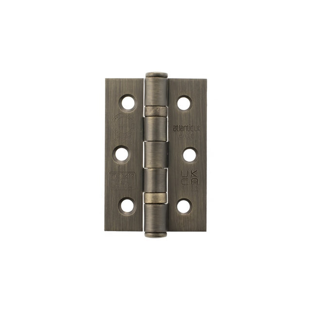 Atlantic CE Fire Rated Grade 7 Ball Bearing Hinges 3" x 2" x 2mm - Urban Bronze - Pair