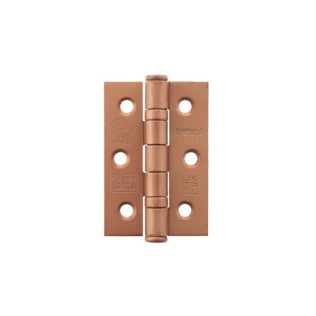 Atlantic CE Fire Rated Grade 7 Ball Bearing Hinges 3" x 2" x 2mm - Urban Satin Copper - Pair