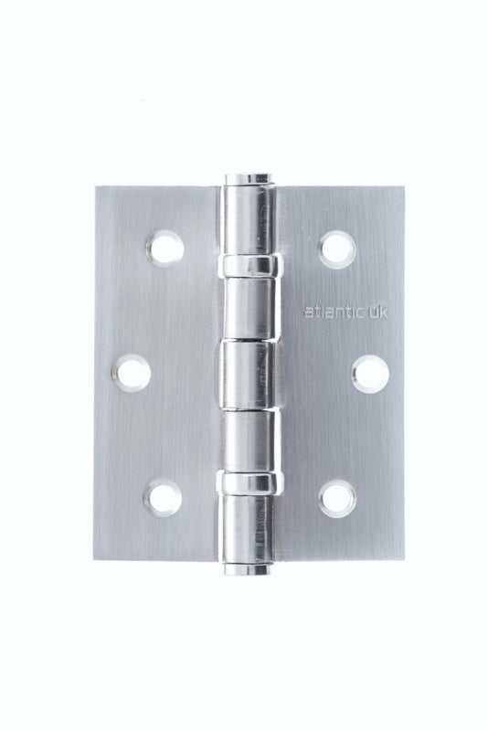 Atlantic Ball Bearing Hinges 3" x 2.5" x 2.5mm - Satin Chrome - Pair