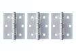 Atlantic Ball Bearing Hinges 3" x 2.5" x 2.5mm set of 3 - Satin Chrome - Set of 3
