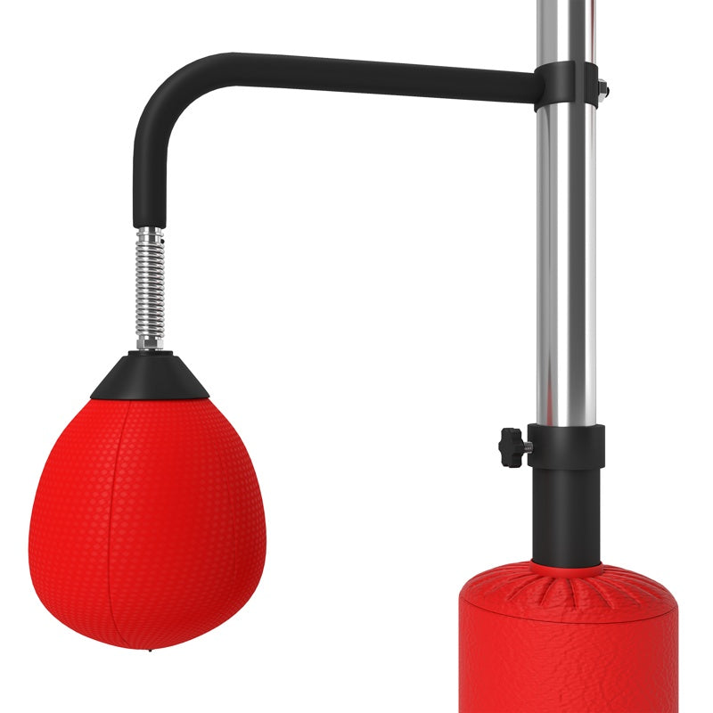 HOMCOM 3-in-1 Boxing Punching Bag, Freestanding with 2 Speed Bals, 360° Reflex Bar, 160-230cm Adjustable Height, Red