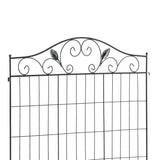 Outsunny Set of 2 Decorative Garden Fence, 8 Panels Metal Picket Fence, Versatile Shapes for Patio Lawn, 365cm x 112cm, Black
