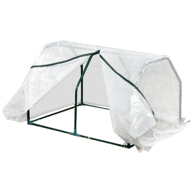 Outsunny Mini  Greenhouse Grow House PVC Cover Steel Frame White 99L x 71W x 60H cm