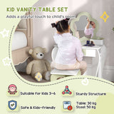 ZONEKIZ 5 PCs Kids Furniture Set Flower Design for 3-5 Years