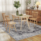 HOMCOM Vintage Area Rug, Non-Slip Washable Rug, Flannel Floor Carpet for Living Room, Bedroom, Dining Room, Home Office, 290 x 200 cm, Grey