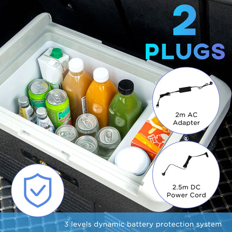 Outsunny 30L Portable Car Refrigerator - Grey and Black