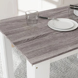 HOMCOM Dining Table for 4-6 People, Kitchen Table with Wood Effect for Dining Room, Grey