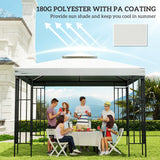 Outsunny Gazebo Replacement Canopy 3x3 m-Cream White