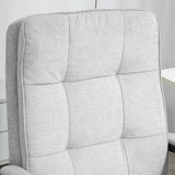 HOMCOM Linen-Look Double-Padded Office Chair - Grey