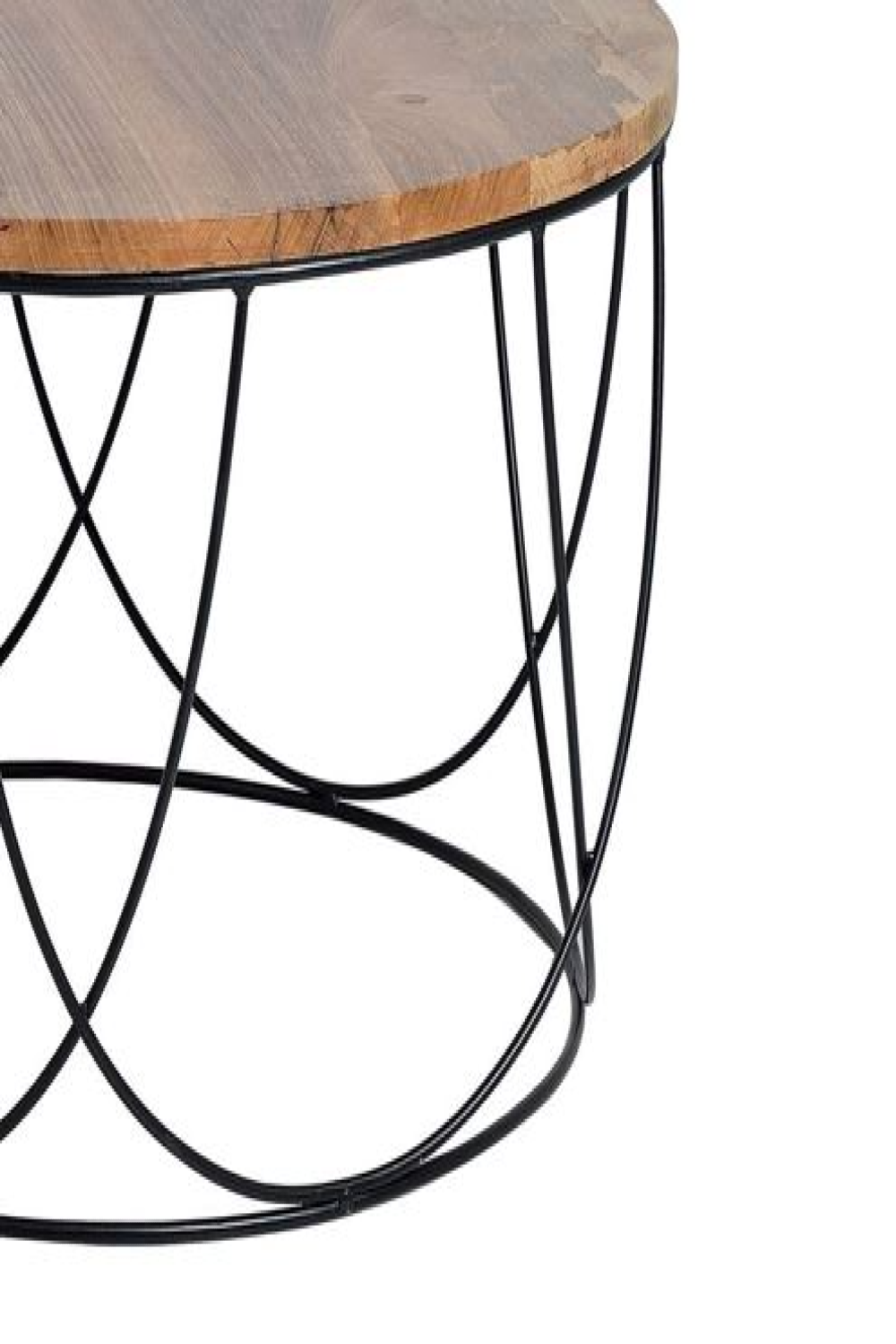 Giner and Colomer - Mango Wood & Metal Base Coffee Table (80 cm)