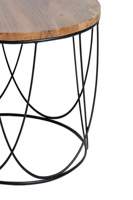 Giner and Colomer - Mango Wood & Metal Base Coffee Table (80 cm)