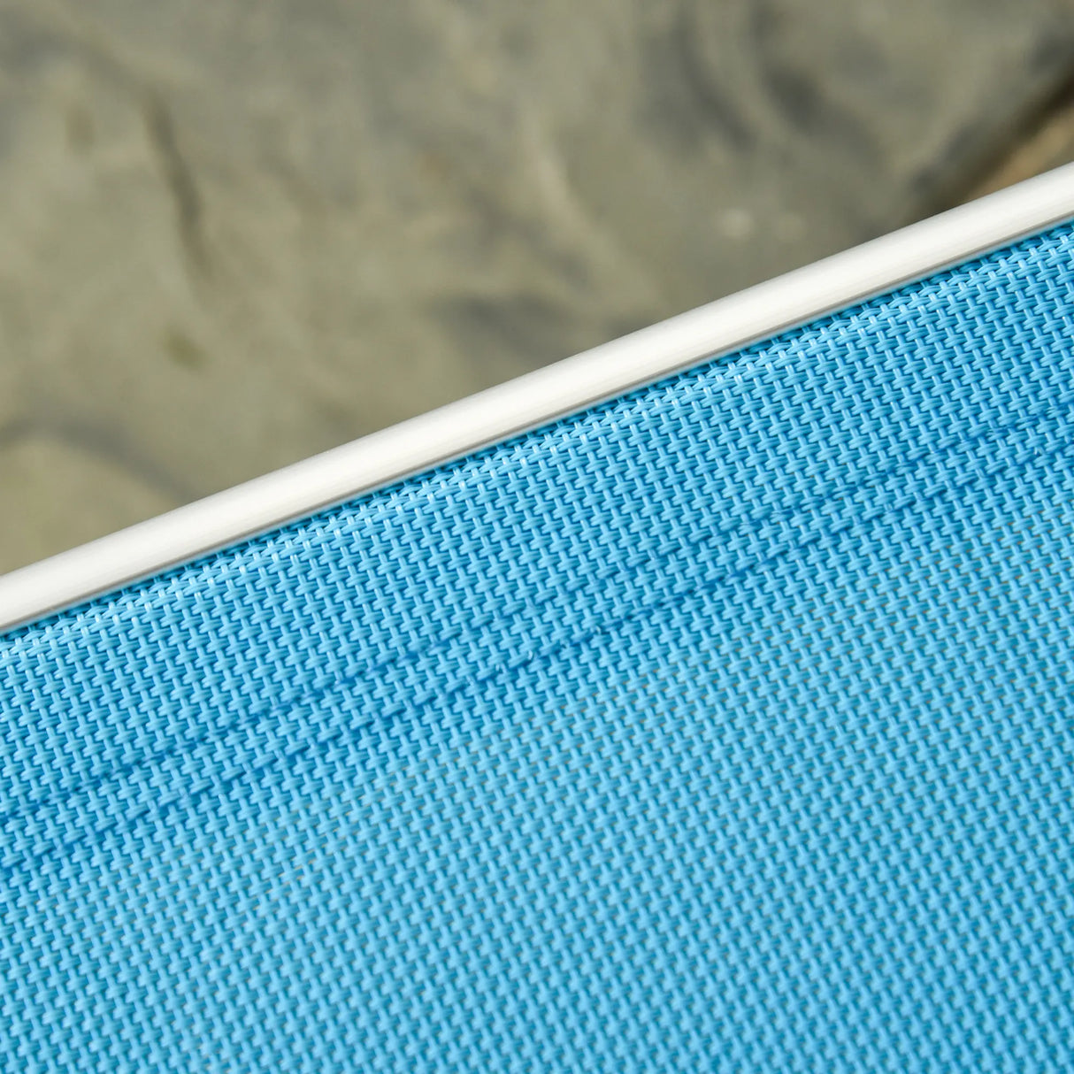 Outsunny Foldable Outdoor Sun Loungers Set of 2, Reclining Lounge Chair Camping Bed Cot with Pillow 4-Level Adjustable Back Aluminium Frame, Blue