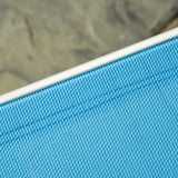 Outsunny Foldable Outdoor Sun Loungers Set of 2, Reclining Lounge Chair Camping Bed Cot with Pillow 4-Level Adjustable Back Aluminium Frame, Blue