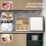 HOMCOM 35L Mini Freezer, -24 to -14 Temperature - Grey