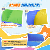Outsunny 6 in 1 Kids Bouncy Castle, with Water Slide, Water Gun, Climbing Wall, Air Blower for Indoors/Outdoors, 3.9 x 3 x 2m