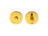 TURN & RELEASE ON CONCEALED FIX ROUND ROSE  (4.9 X 67MM SPINDLE) - POLISHED BRASS - 51MM - SET