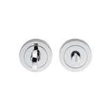 TURN & RELEASE ON CONCEALED FIX ROUND ROSE  (4.9 X 67MM SPINDLE) - POLISHED CHROME - 51MM - SET