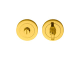TURN & RELEASE ON CONCEALED FIX ROUND ROSE  (4.9 X 80MM LONGER SPINDLE) - POLISHED BRASS - 51MM - SET