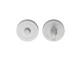 TURN & RELEASE ON CONCEALED FIX ROUND ROSE  (4.9 X 80MM LONGER SPINDLE) - SATIN CHROME - 51MM - SET