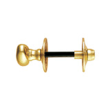 TURN & RELEASE TO SUIT BATHROOM LOCK / OVAL TURN - POLISHED BRASS - 32MM - SET