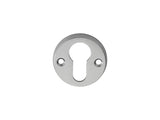 ESCUTCHEON - EURO PROFILE ON FACE FIX ROUND ROSE - SATIN CHROME - 45MM - EACH