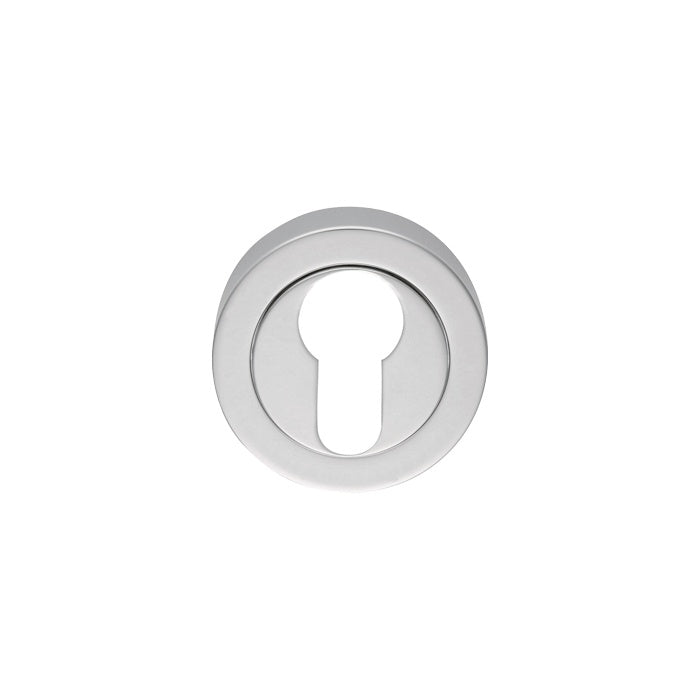 ESCUTCHEON - EURO PROFILE ON CONCEALED FIX ROUND ROSE - POLISHED CHROME - 51MM - EACH