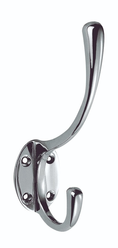 VICTORIAN HAT & COAT HOOK - POLISHED CHROME - 127MM - EACH