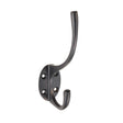 VICTORIAN HAT & COAT HOOK - MATT BLACK - EACH