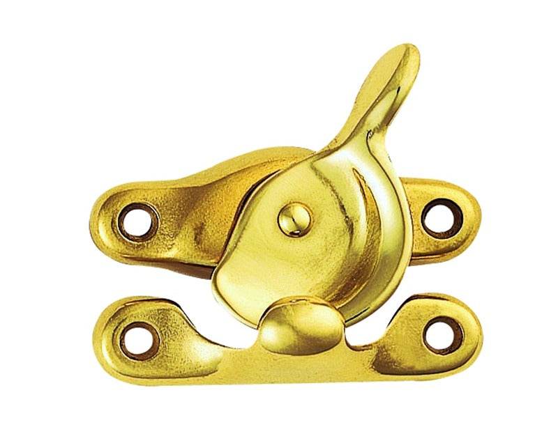 SASH FASTENER (FITCH PATTERN) - POLISHED BRASS - 64MM X 25MM - EACH