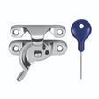 LOCKING SASH FASTENER (FITCH PATTERN) - POLISHED CHROME - 64MMx25MM - EACH